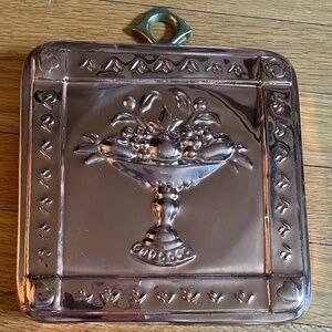 Copper fruit motif wall hanging vintage